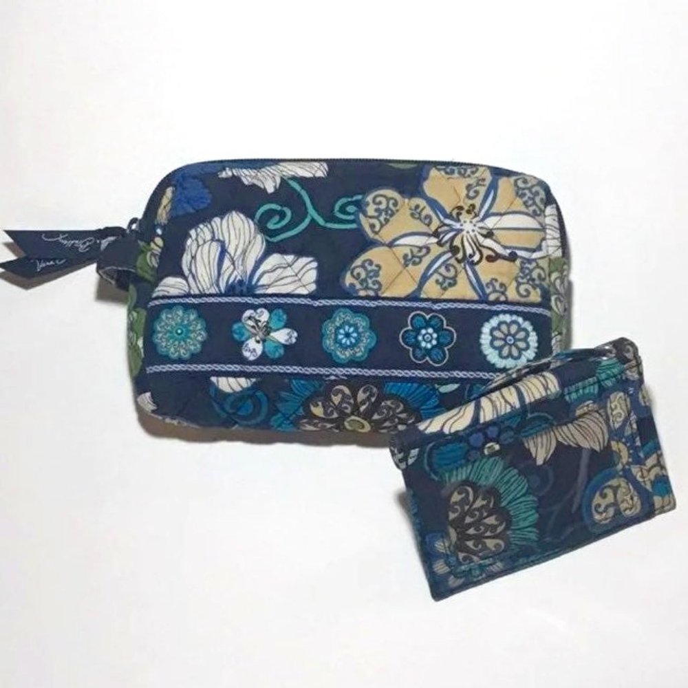 Vera Bradley Makeup Bag & Writlet